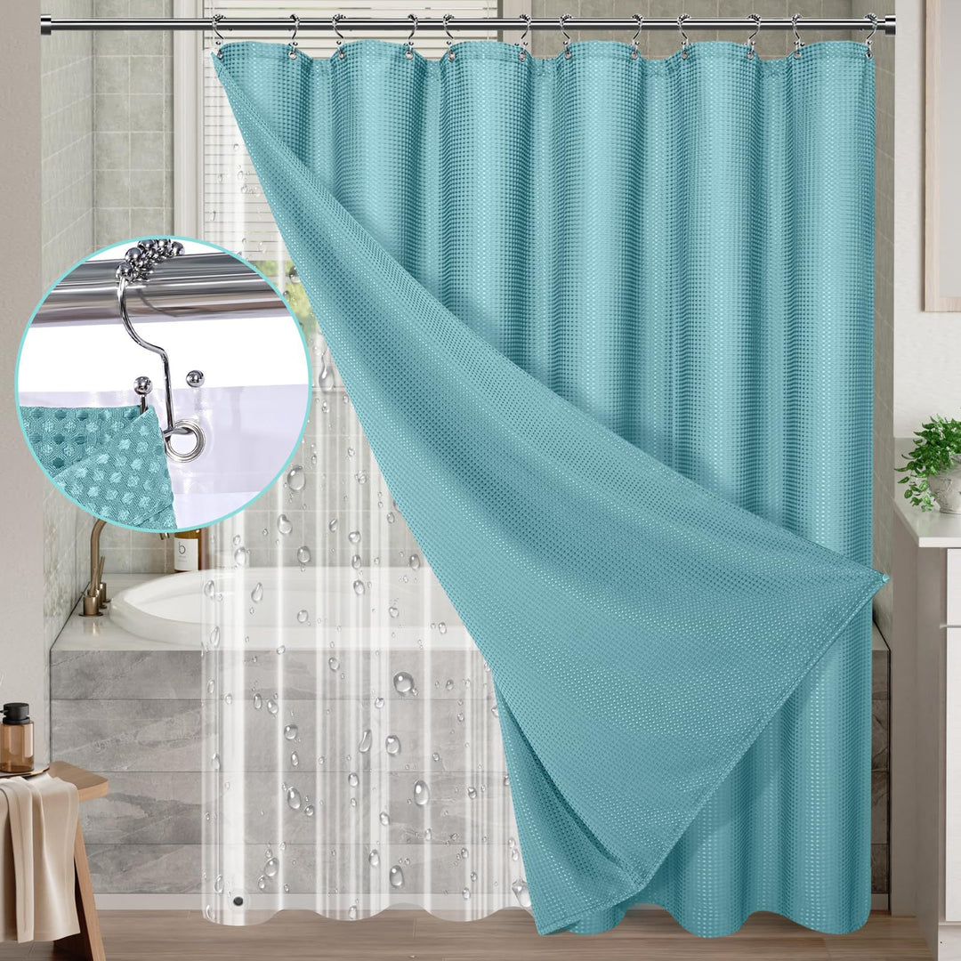 Textured Waterproof Shower Curtain Stornfield