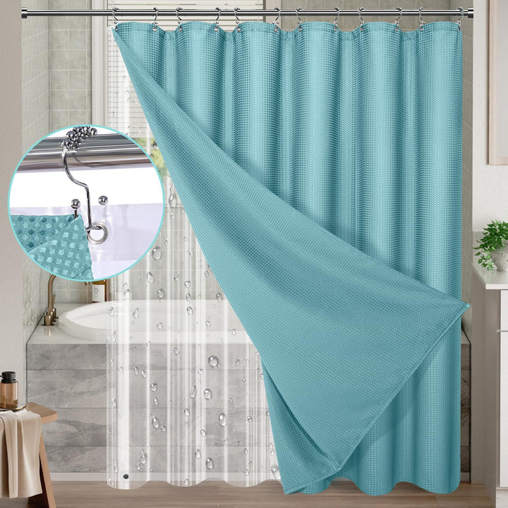 Textured Waterproof Shower Curtain Stornfield