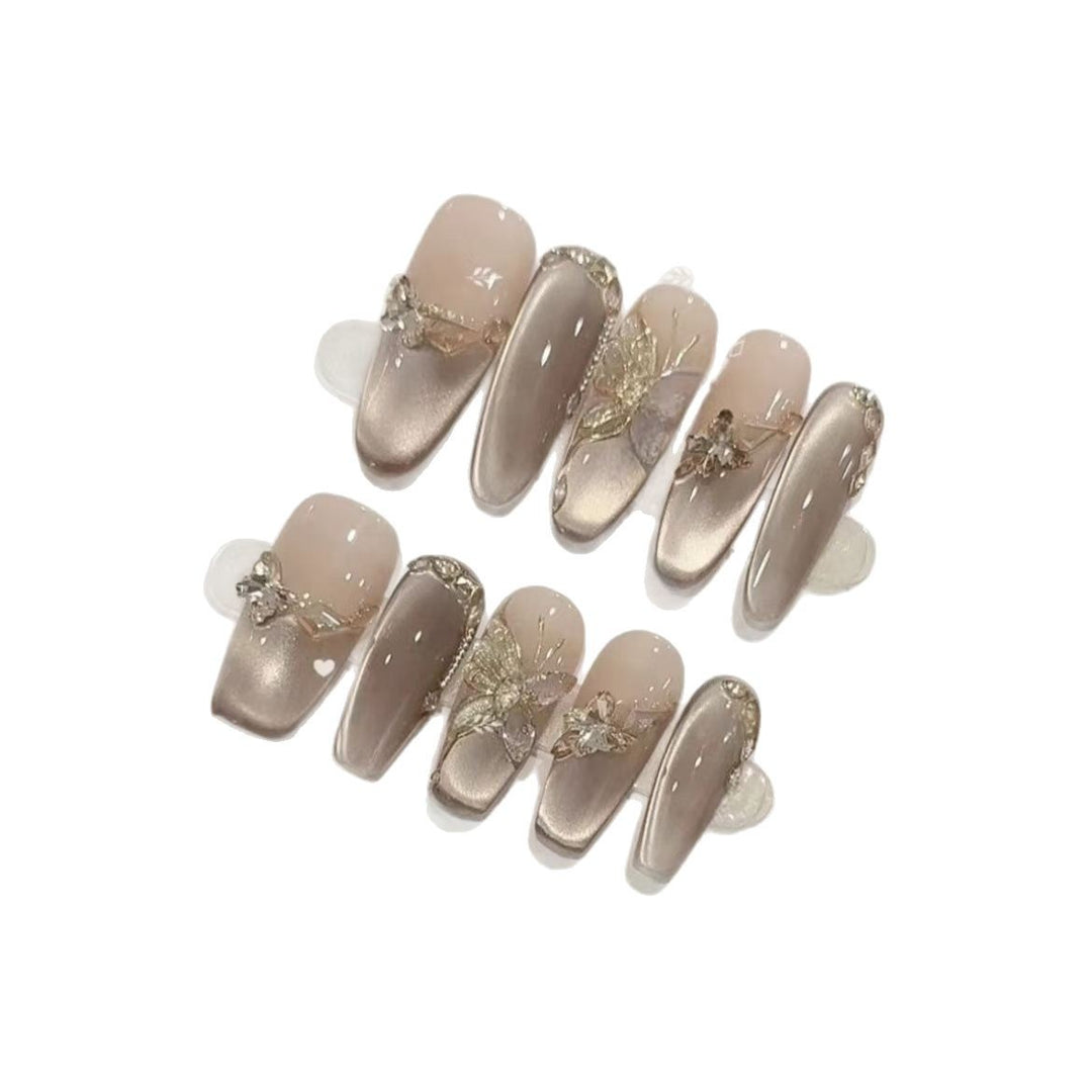 Elegant Decorative Press-On Nails Set Stornfield