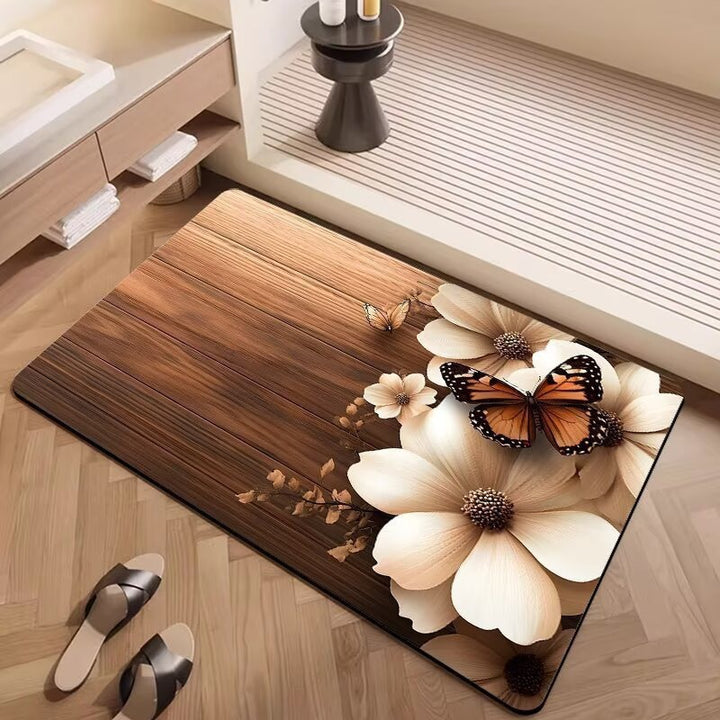 Decorative Floral Bath Mat