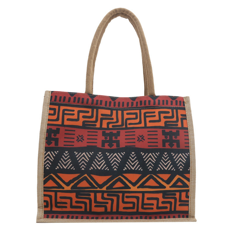 Artistic Patterned Canvas Tote Bag