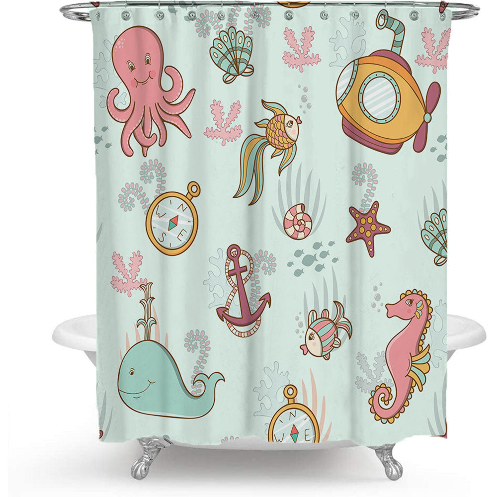 Nautical-Themed Shower Curtain Stornfield