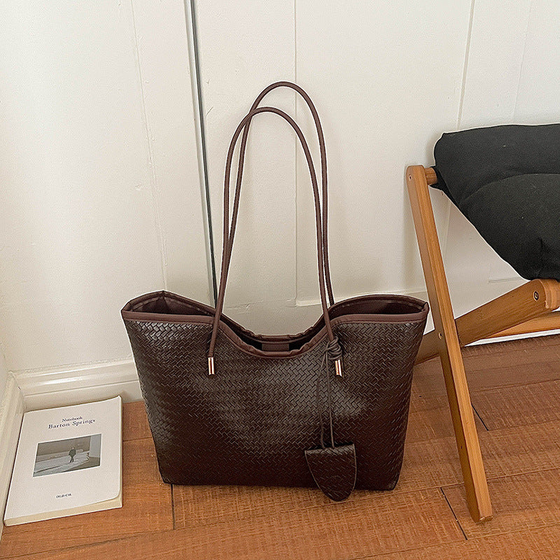 Woven Leather Tote Bag