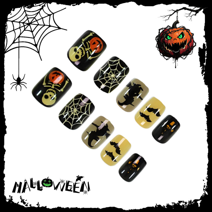 Halloween Nail Art Set with Creative Scary Designs Stornfield