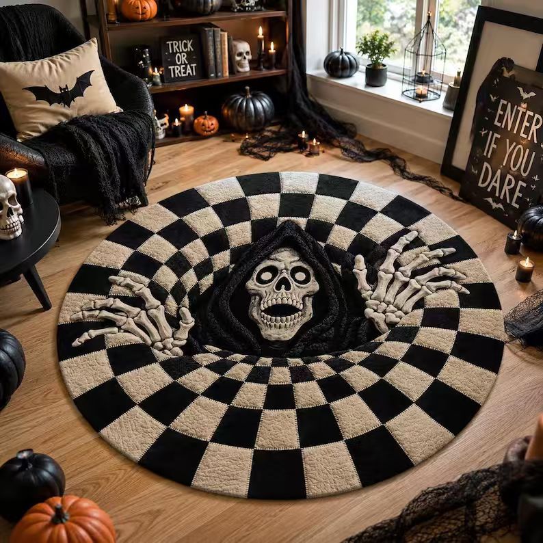 3D Pumpkin Themed Area Rug