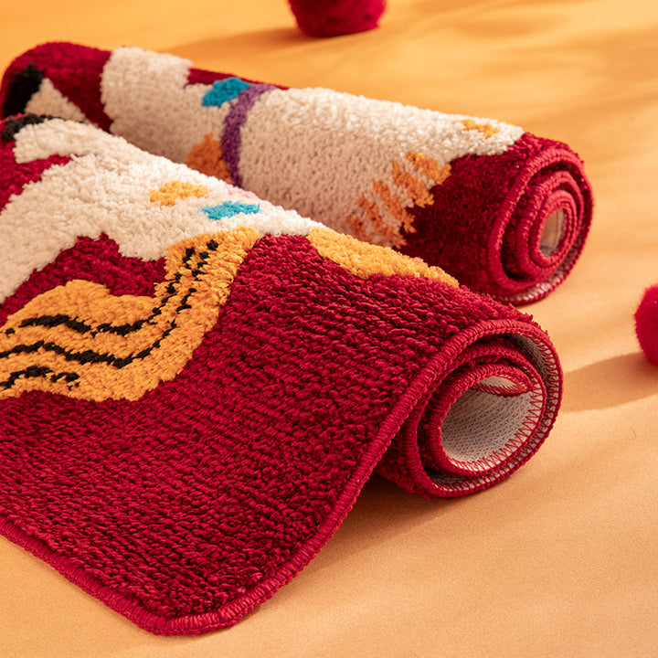 Kids bath mat with quilted pony applique and non-slip underside Stornfield