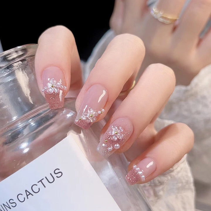 Trendy moon and star design artificial nails Stornfield