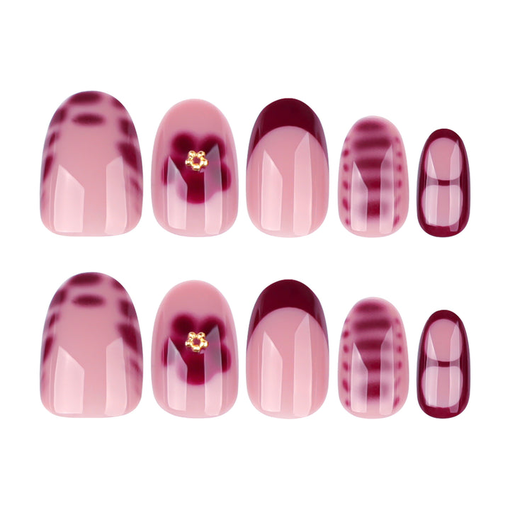 Elegant artificial nail design with floral pattern Stornfield