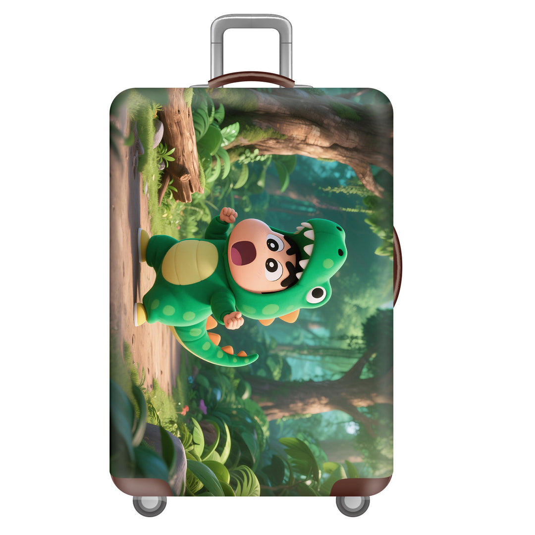 Unisex hard-shell suitcase with cheerful dinosaur motif Stornfield