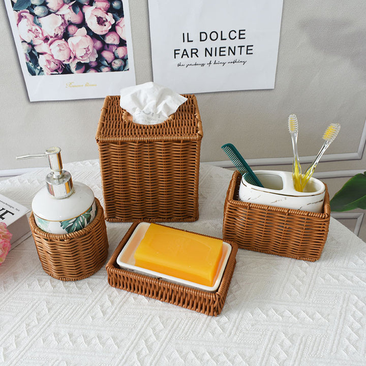 Handcrafted Woven Storage Basket with Open Top Stornfield