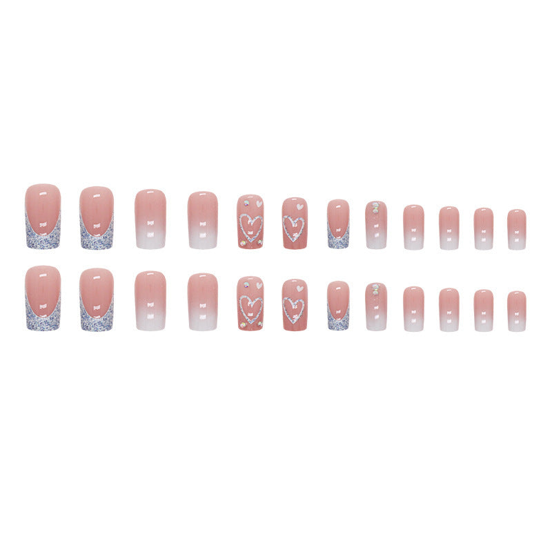 Glamorous Heart Design Nail Extensions Stornfield