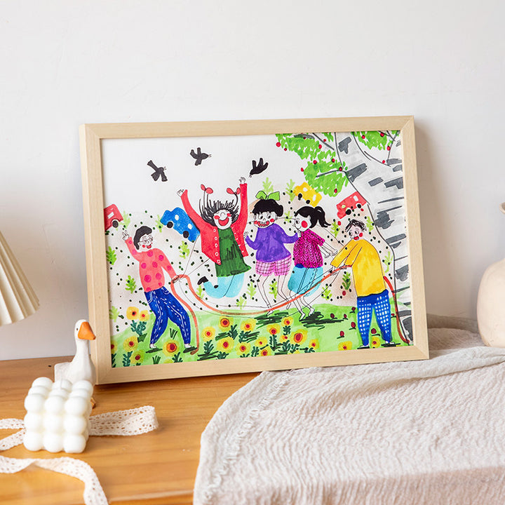 Whimsical Train Art Frame