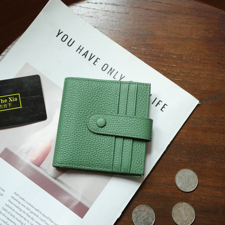 Compact Textured Leather Wallet
