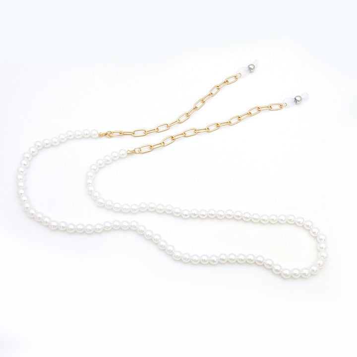 Pearl jewelry chain with golden link chain Stornfield