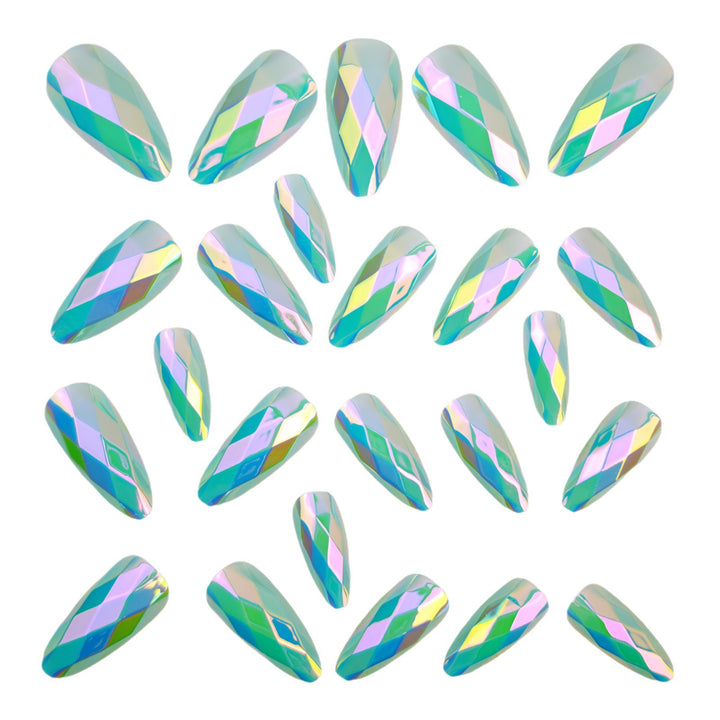 Art nails with faceted glitter design Stornfield