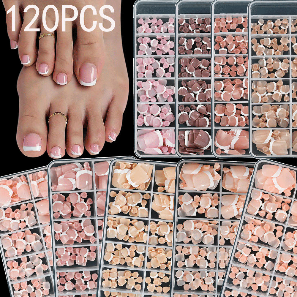 French Tip Gel Toenail Set Stornfield