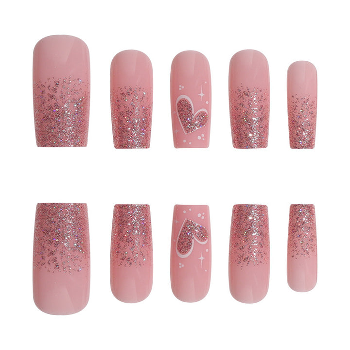 Elegant Glittery Press-On Nail Set Stornfield