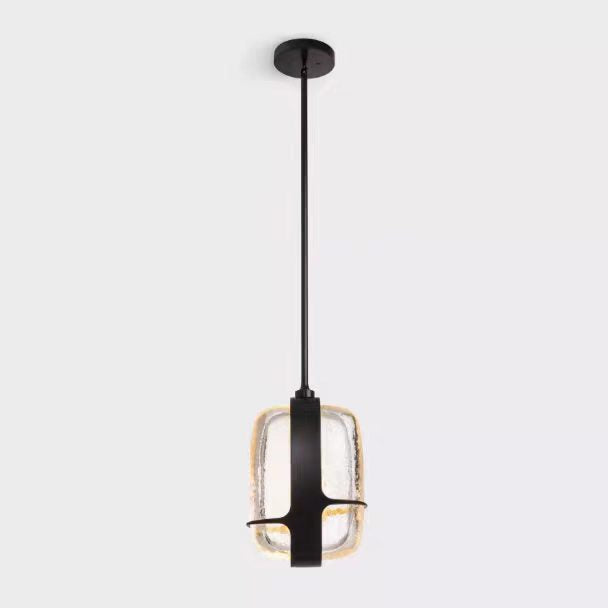 Modern Industrial Glass Pendant Light
