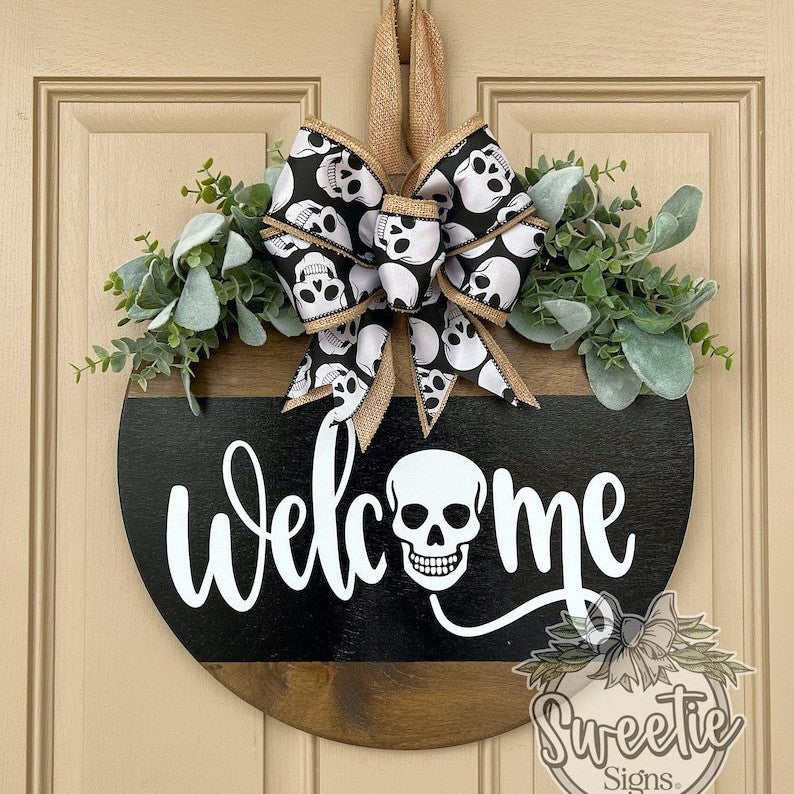 Halloween-Themed Welcome Sign