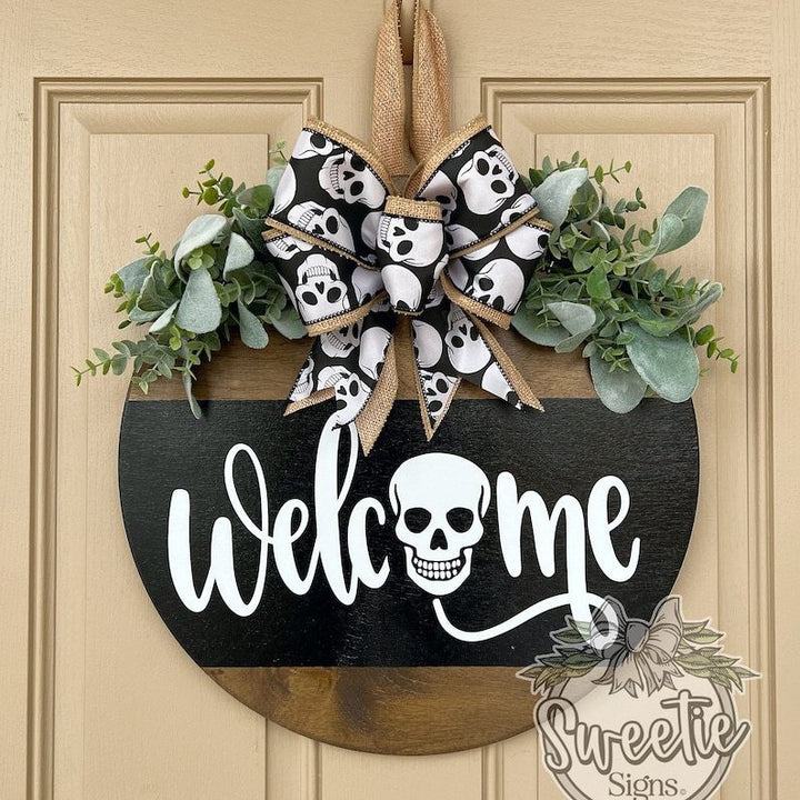 Halloween-Themed Welcome Sign