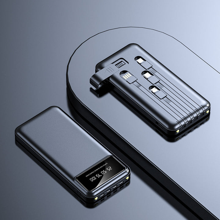 Multifunctional power bank with integrated charging cable and digital display Stornfield