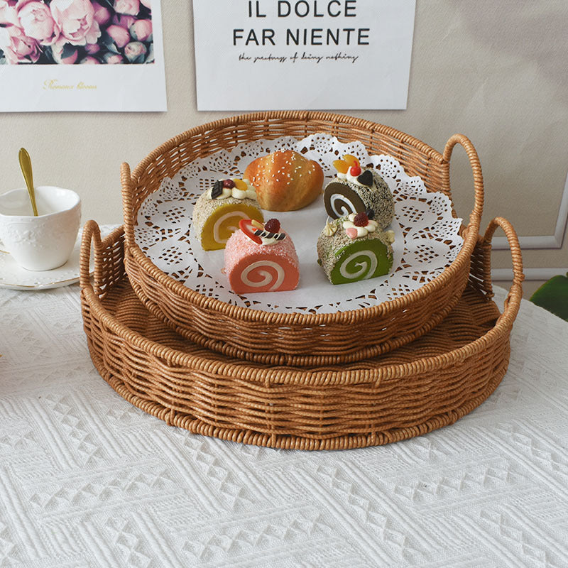 Round Rattan Serving Tray Stornfield