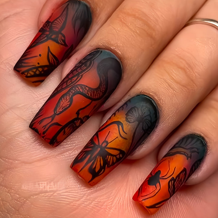Artistic Abstract Press-On Nails Stornfield