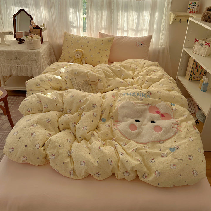 Playful Quilted Bed Cover Set