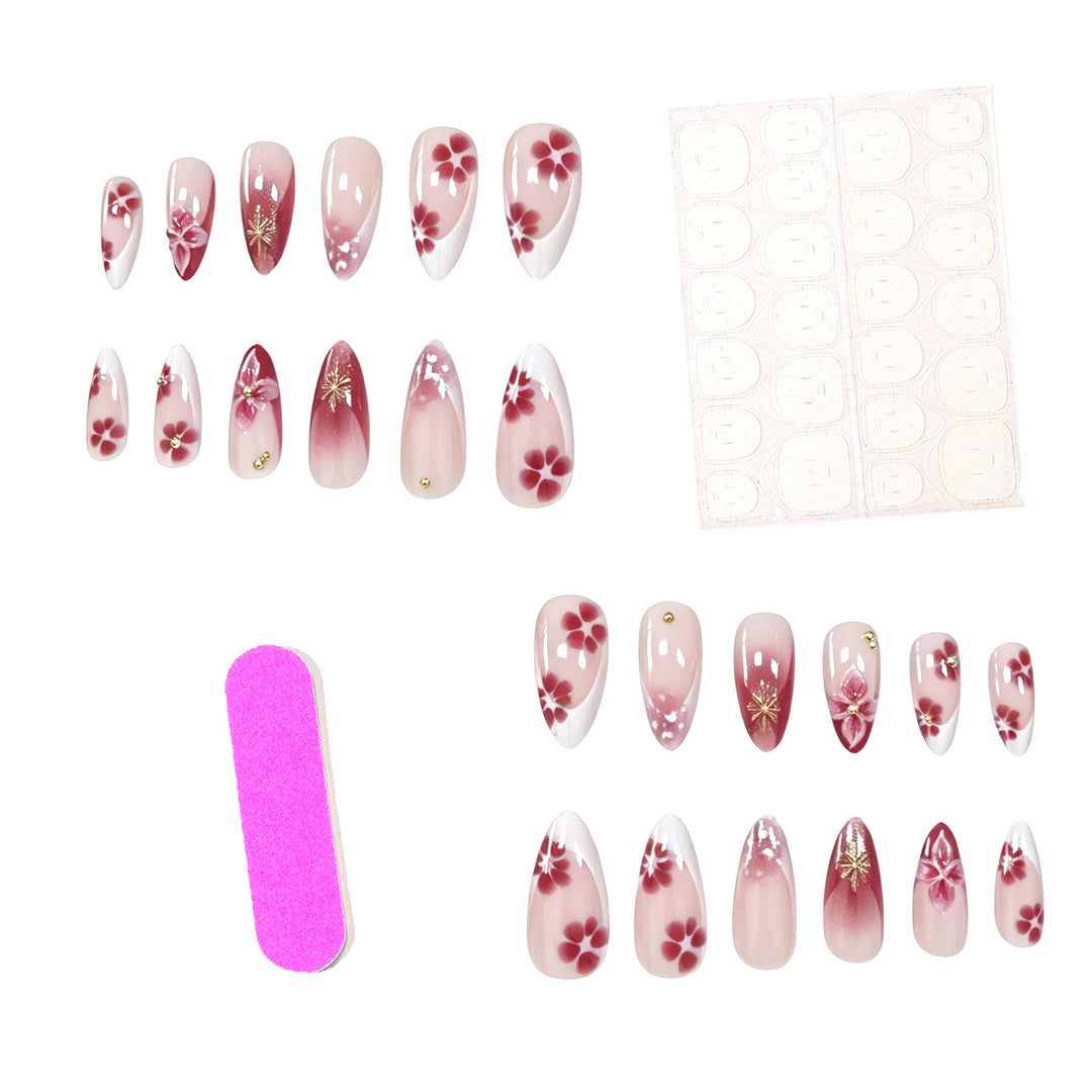 Artistic Floral Acrylic Nail Extensions Stornfield 1789915666