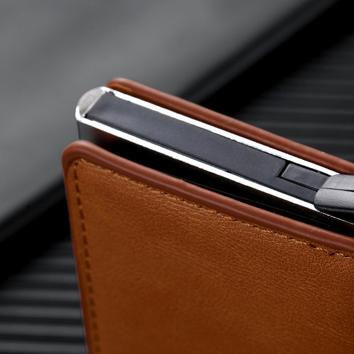 Premium Leather Business Card Holder Stornfield