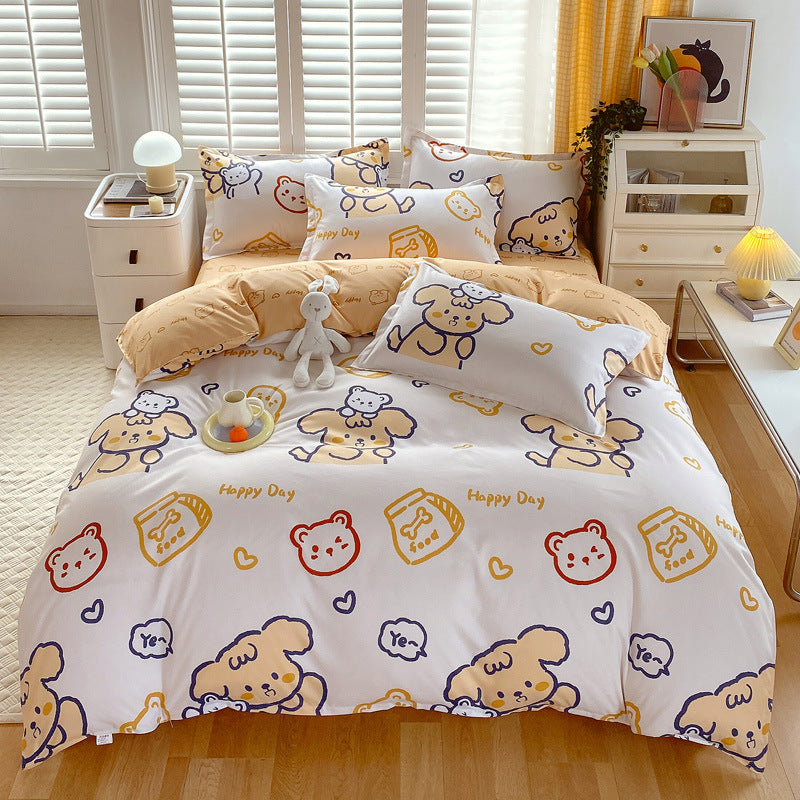 Comforting Bunny Print Bedding Set