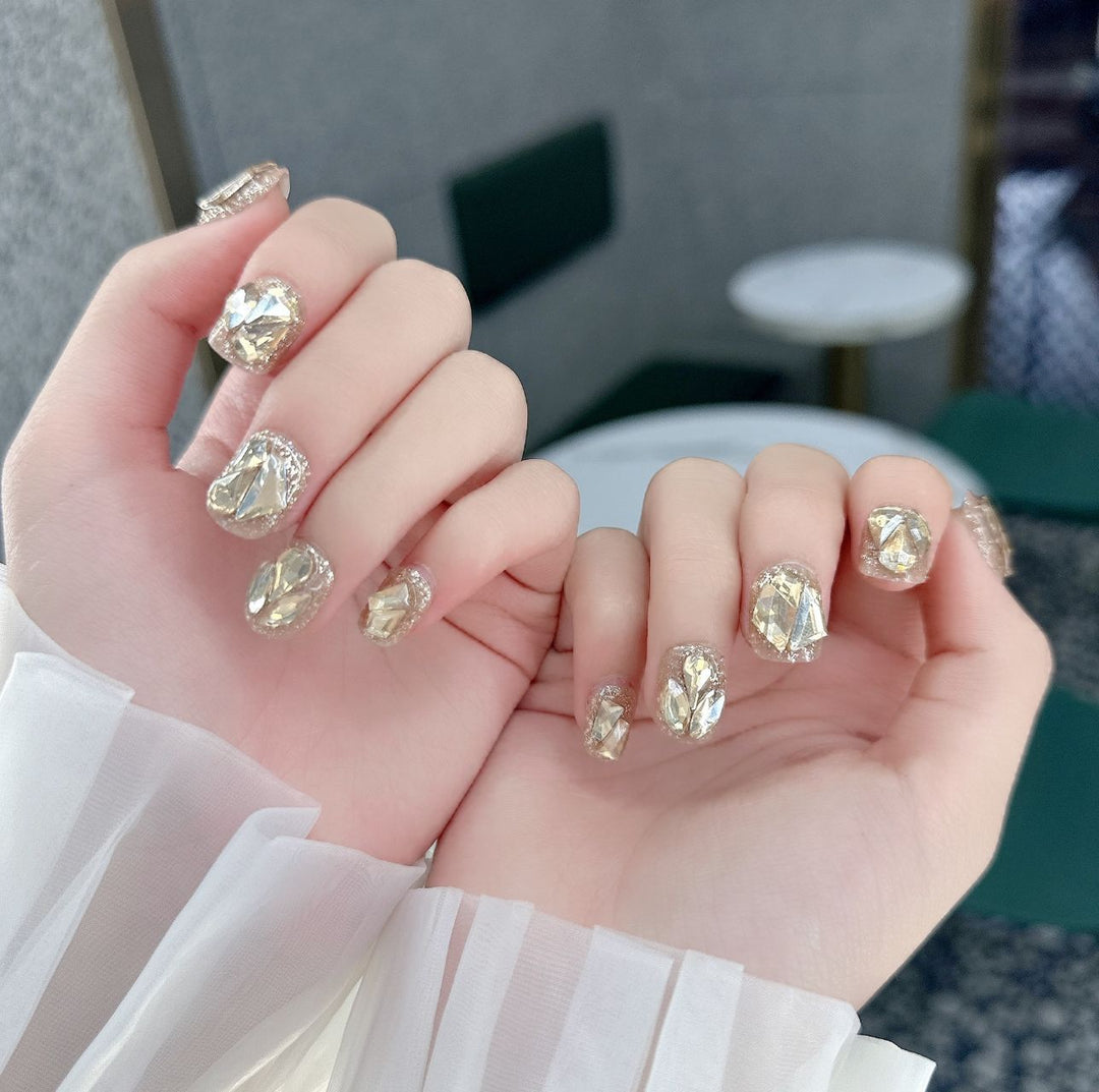 Glamorous Rhinestone Press-On Nails Stornfield