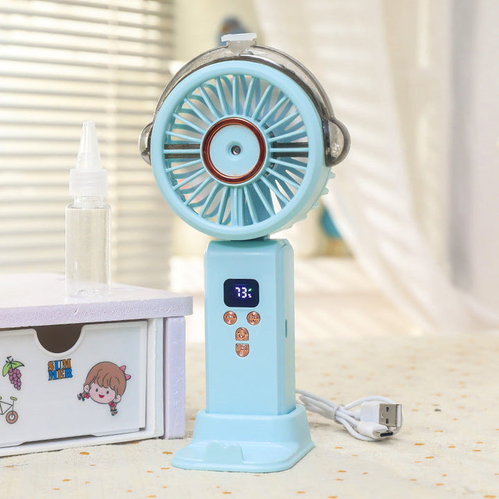 Women Portable Water Sprayer Fan with Digital Control Stornfield