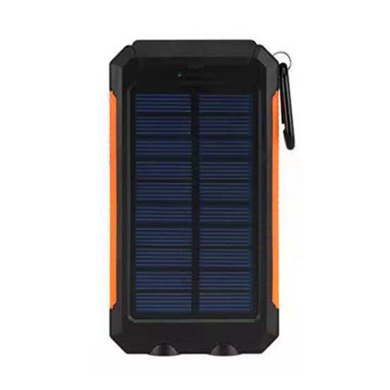 Solar-powered power bank with impact-resistant design and integrated carabiner Stornfield
