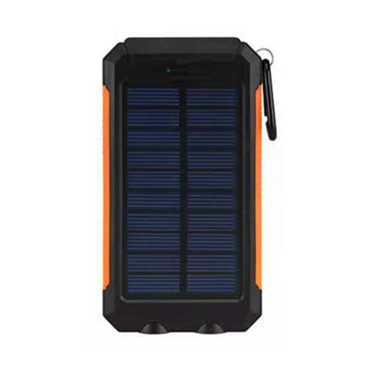 Solar-powered power bank with impact-resistant design and integrated carabiner Stornfield