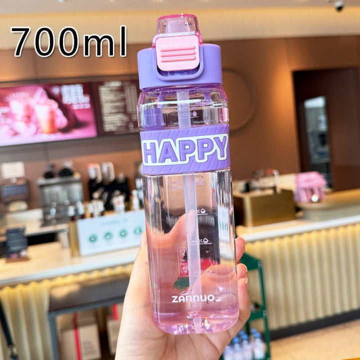 Ladies leak-proof drinking bottle with integrated measuring scale and secure lid Stornfield