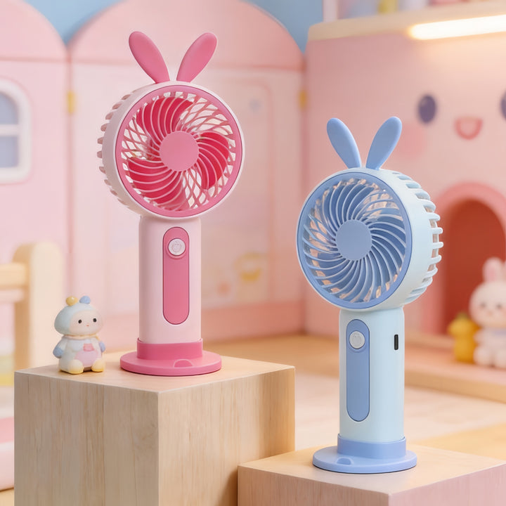 Ladies Portable Hand Fan with Cute Bunny Design Stornfield