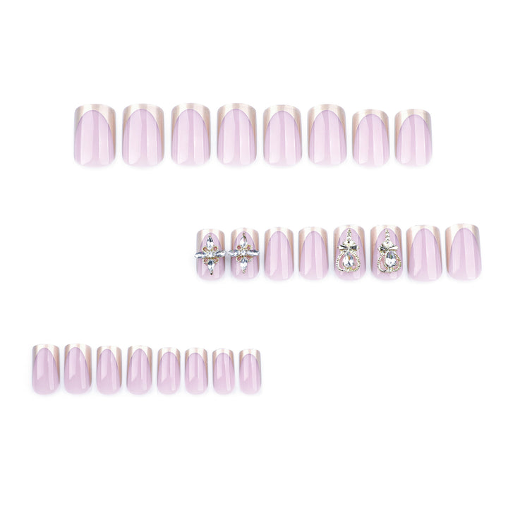 Artful Nail Extensions with Gold Accents Stornfield