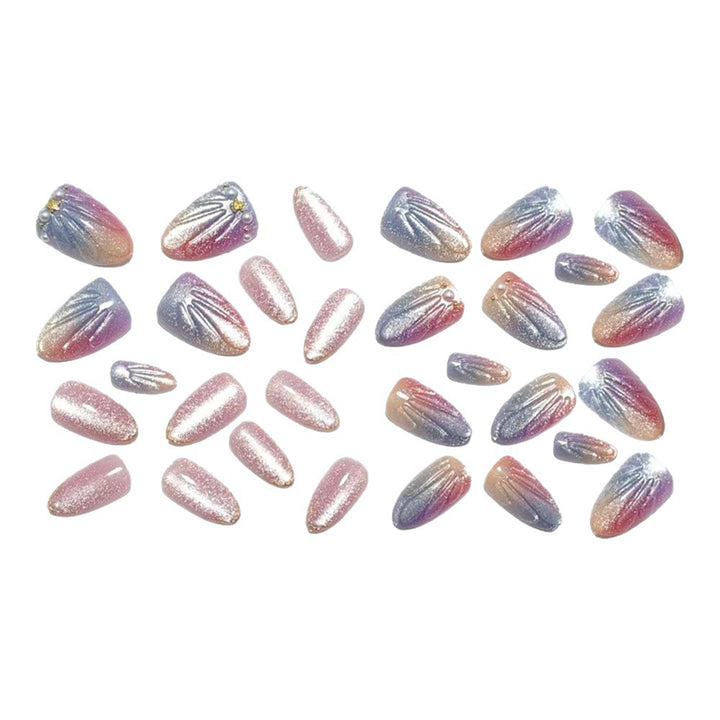 Artificial nails in elegant ombre design with glitter embellishments Stornfield