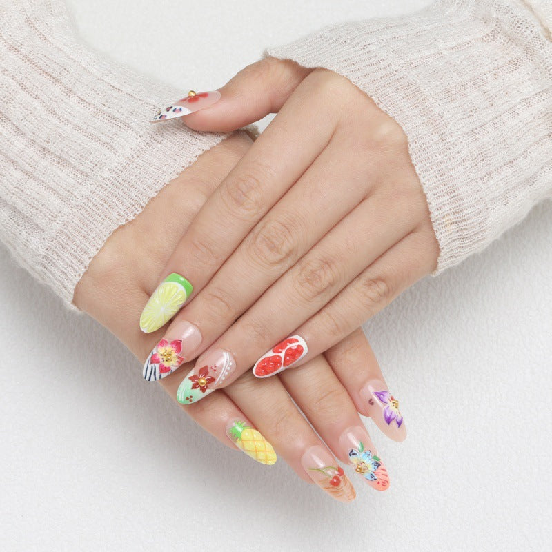 Flower Motif Artificial Nails Stornfield