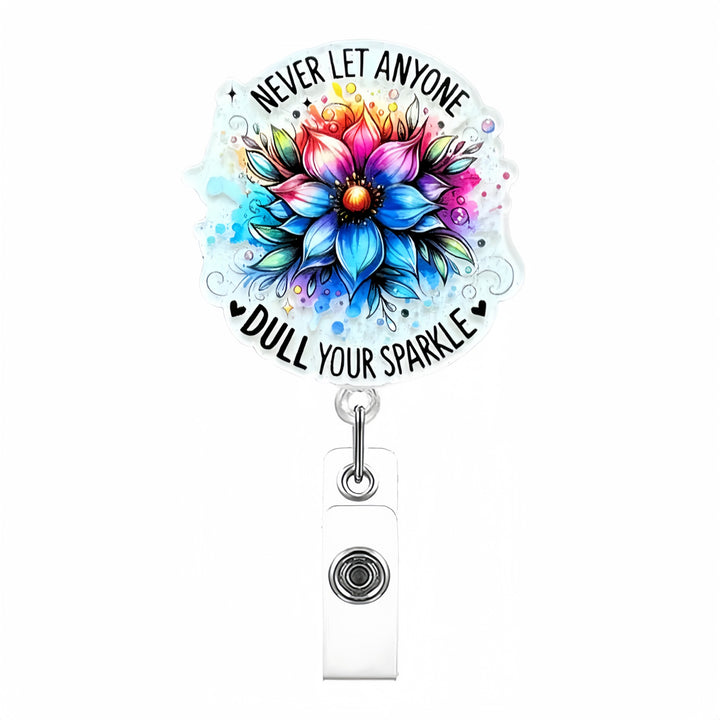 Expandable badge holder with anatomical heart pendant