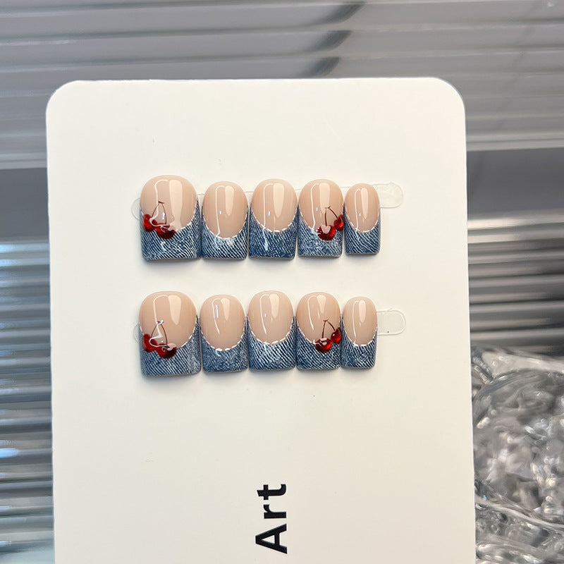 Creative Denim-Inspired Press-On Nails