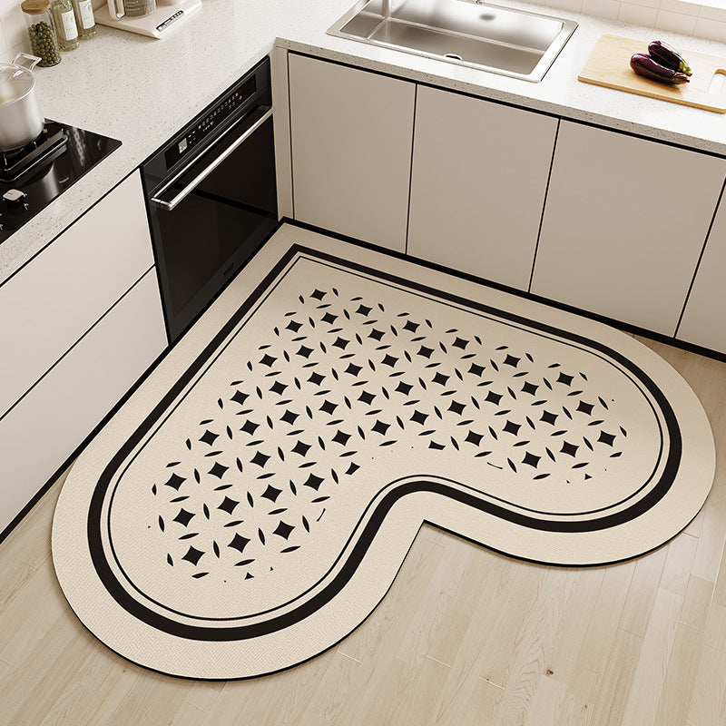 Heart-Shaped Kitchen Comfort Mat