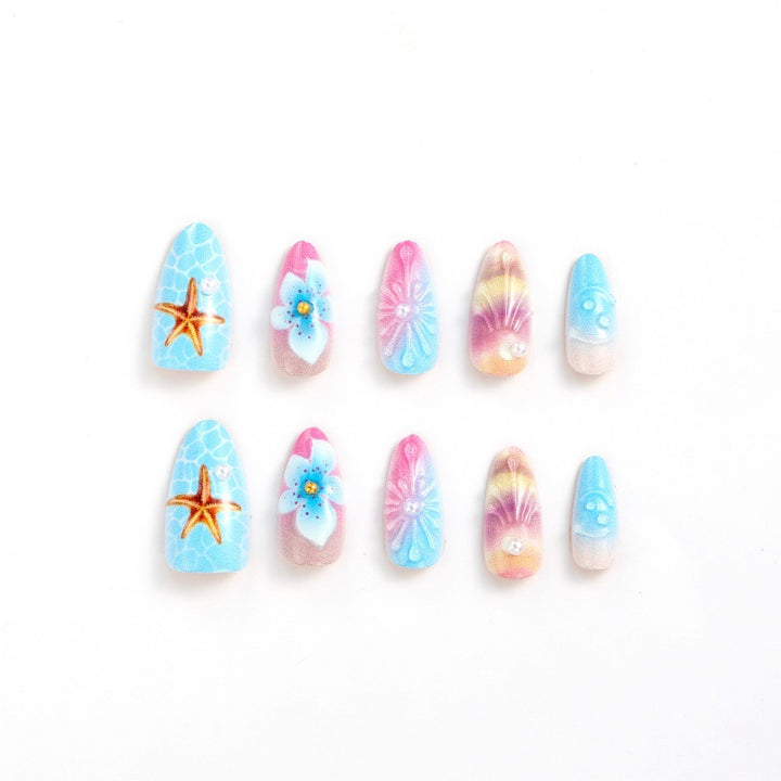 Artificial nails with maritime motifs Stornfield
