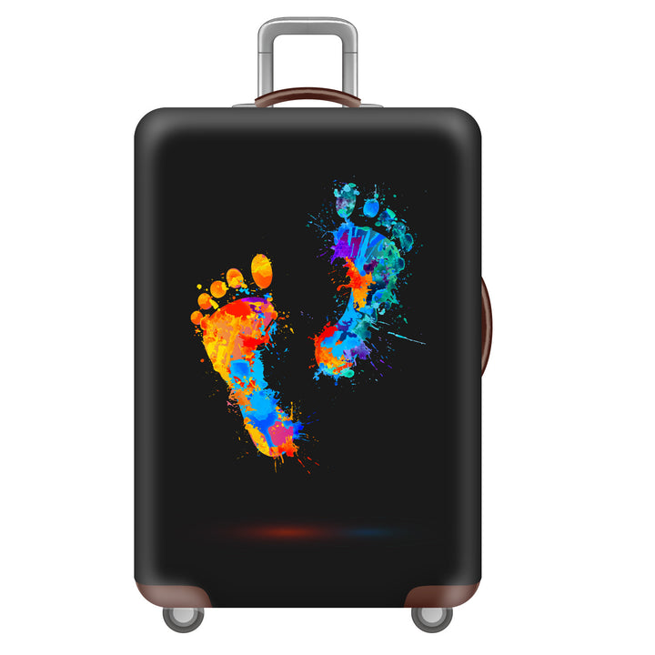 Unisex non-elastic suitcase cover with tropical leaf pattern, stretch protective cover for hard shell and soft case Stornfield