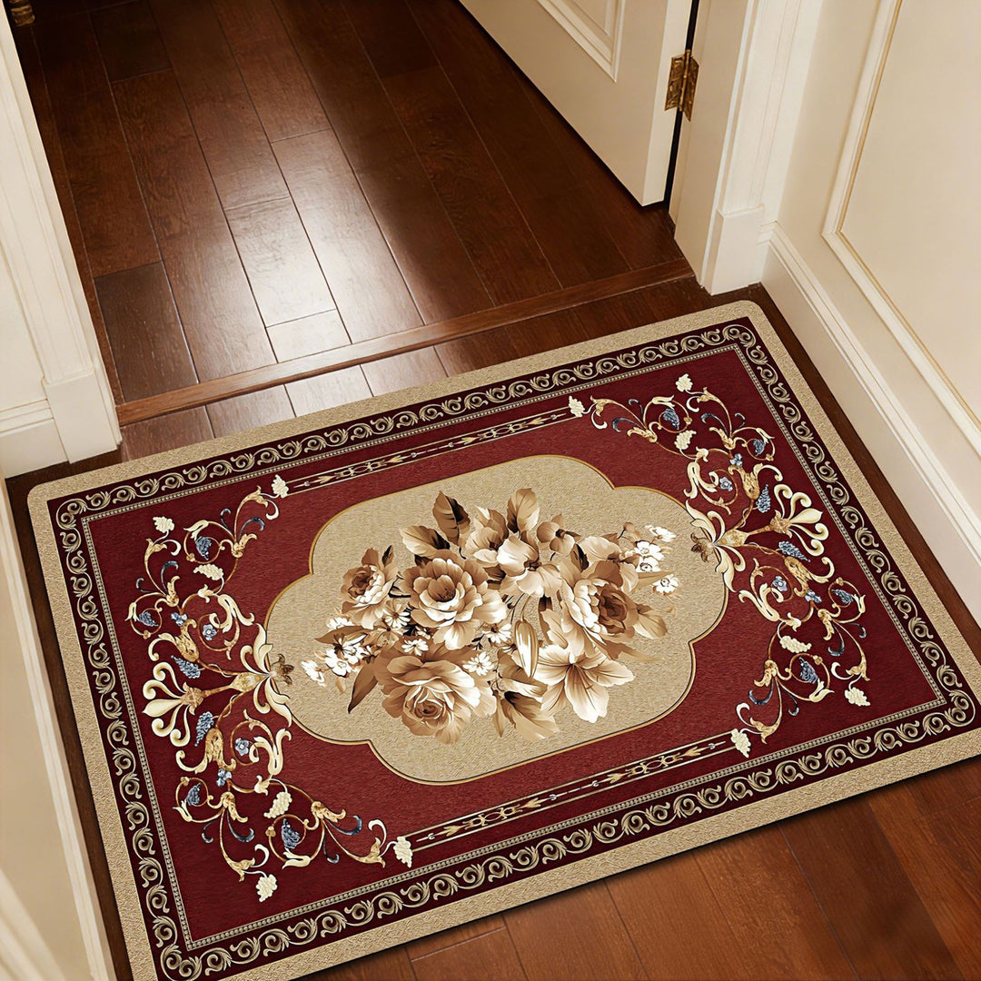 Luxurious Floral Pattern Bath Mat Stornfield
