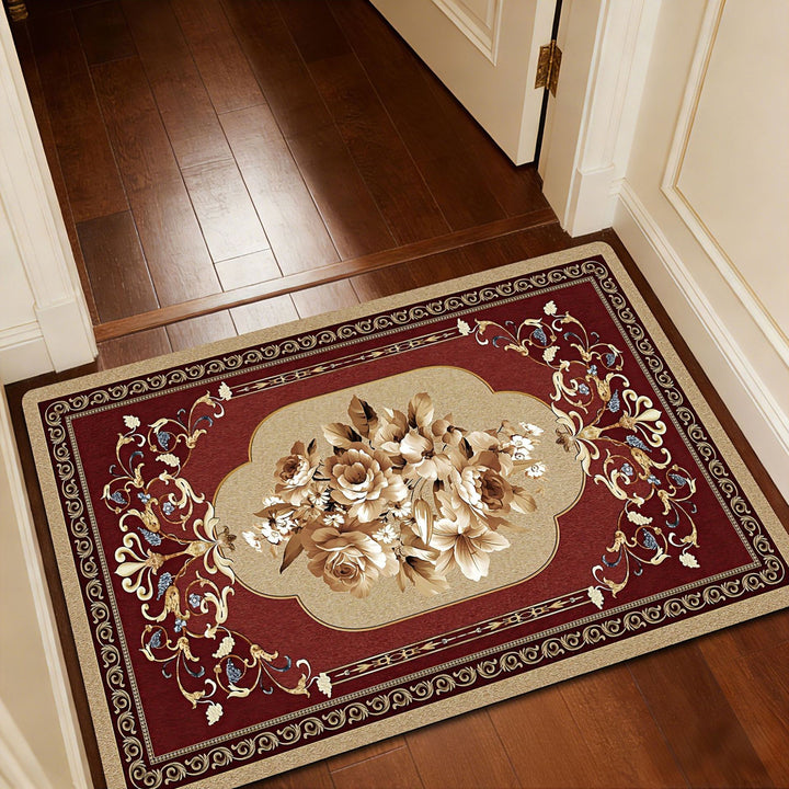 Luxurious Floral Pattern Bath Mat Stornfield