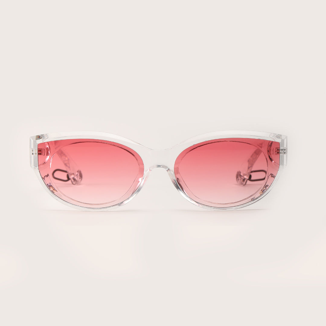 Women's fashionable sunglasses with transparent frame and UV protection Stornfield