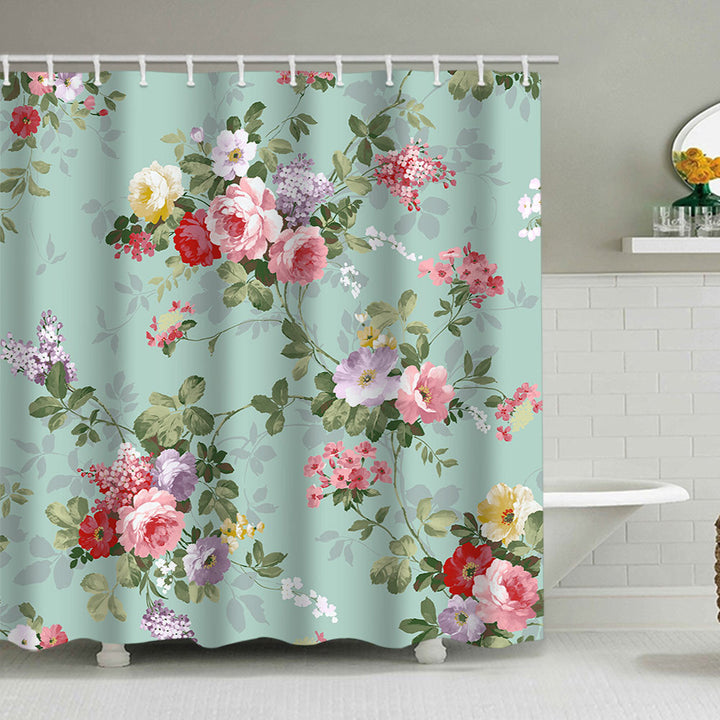 Floral Print Shower Curtain Stornfield