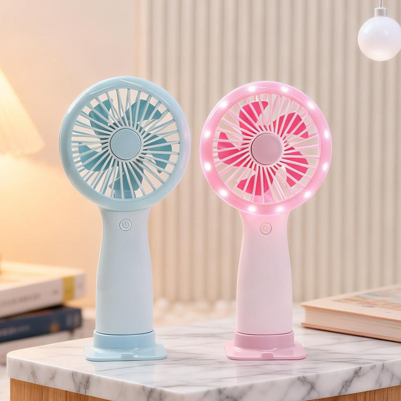 Ladies portable hand fan with LED lighting and USB connection Stornfield